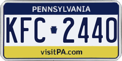 PA license plate KFC2440