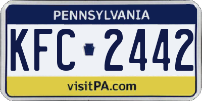 PA license plate KFC2442