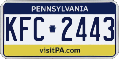 PA license plate KFC2443