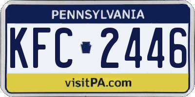 PA license plate KFC2446