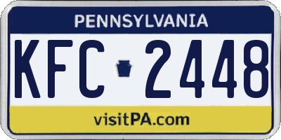 PA license plate KFC2448