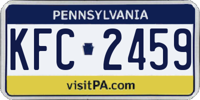 PA license plate KFC2459