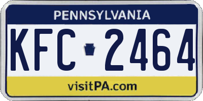 PA license plate KFC2464