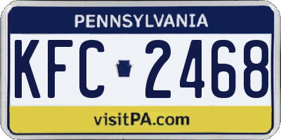 PA license plate KFC2468