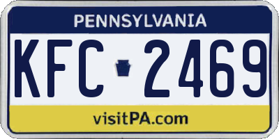 PA license plate KFC2469