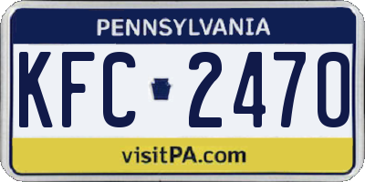 PA license plate KFC2470