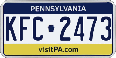 PA license plate KFC2473