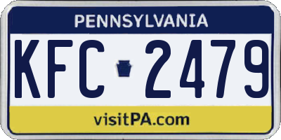 PA license plate KFC2479