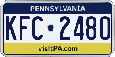 PA license plate KFC2480