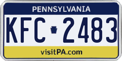 PA license plate KFC2483