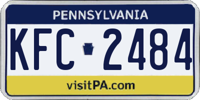 PA license plate KFC2484
