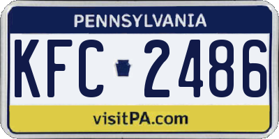 PA license plate KFC2486