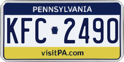 PA license plate KFC2490