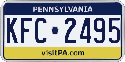 PA license plate KFC2495