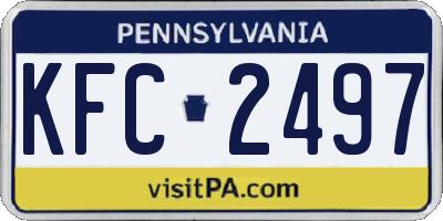 PA license plate KFC2497