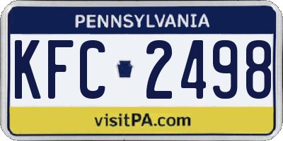 PA license plate KFC2498
