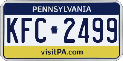 PA license plate KFC2499