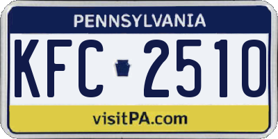 PA license plate KFC2510