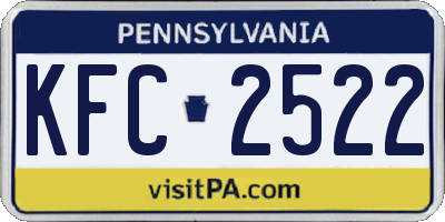 PA license plate KFC2522