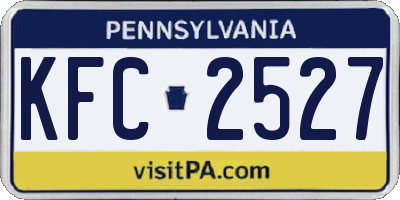 PA license plate KFC2527