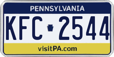 PA license plate KFC2544
