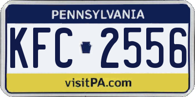 PA license plate KFC2556