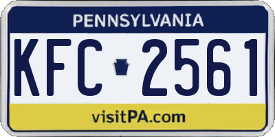 PA license plate KFC2561