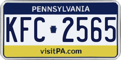 PA license plate KFC2565