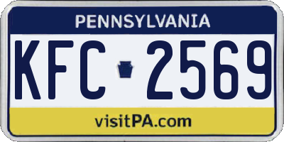 PA license plate KFC2569