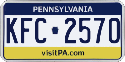 PA license plate KFC2570