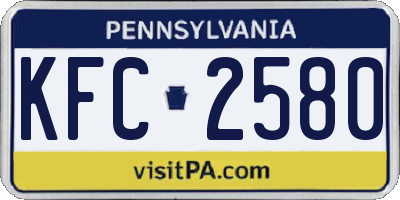PA license plate KFC2580