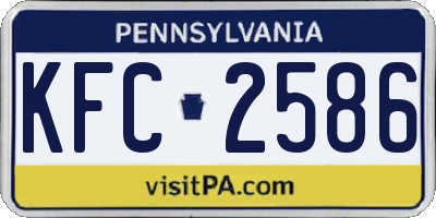 PA license plate KFC2586