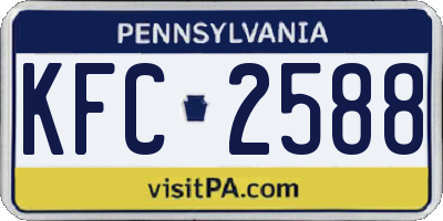 PA license plate KFC2588