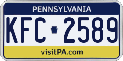 PA license plate KFC2589
