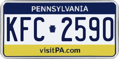PA license plate KFC2590