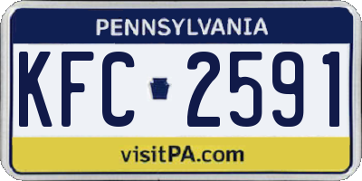 PA license plate KFC2591