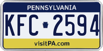 PA license plate KFC2594