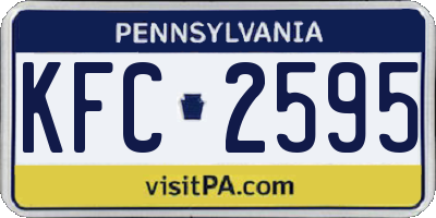 PA license plate KFC2595