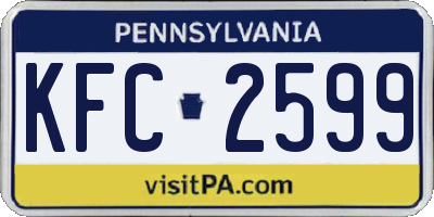 PA license plate KFC2599