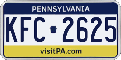 PA license plate KFC2625