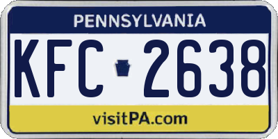 PA license plate KFC2638