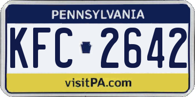 PA license plate KFC2642
