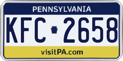 PA license plate KFC2658