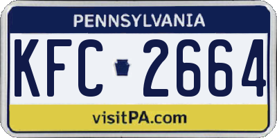 PA license plate KFC2664