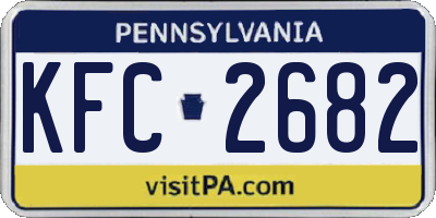 PA license plate KFC2682