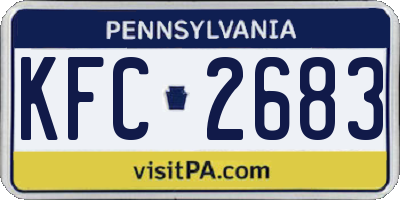 PA license plate KFC2683