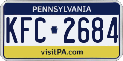 PA license plate KFC2684