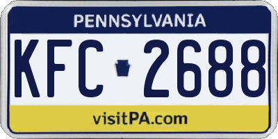 PA license plate KFC2688