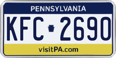 PA license plate KFC2690
