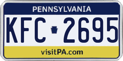PA license plate KFC2695